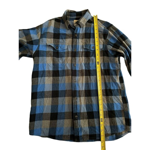 Red Head Brand Co. Blue Flannel Button‎ Down Size Medium - Picture 3 of 5